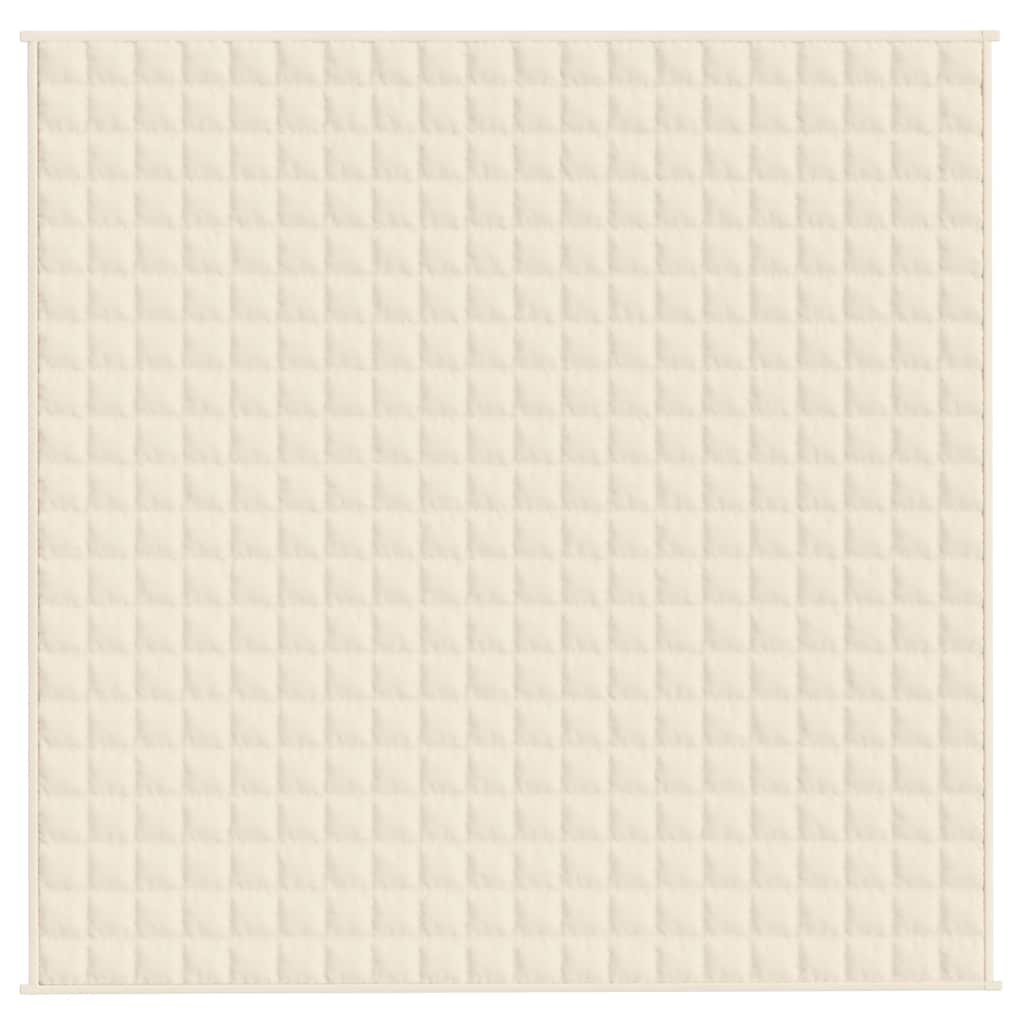 Vidaxl verzwaringsdeken 200x200 cm 9 kg stof lichtcrèmekleurig