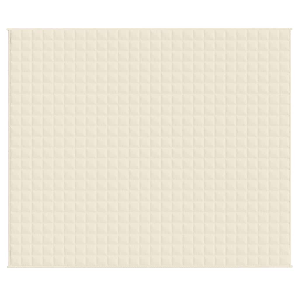 Vidaxl verzwaringsdeken 220x260 cm 15 kg stof lichtcrèmekleurig