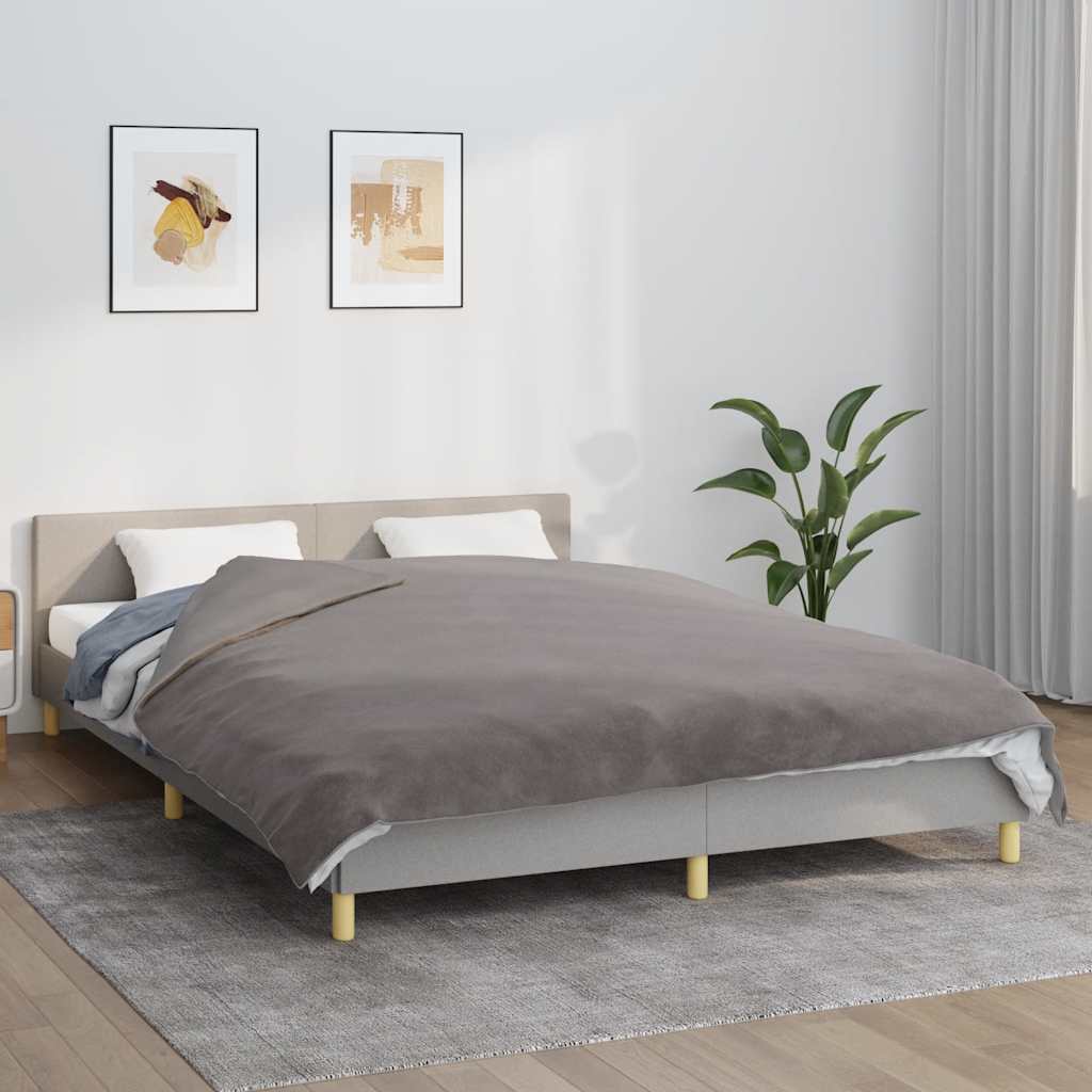 VidaXL Verzweringsdeken met schoffel 200x200 cm 9 kg stof grijs