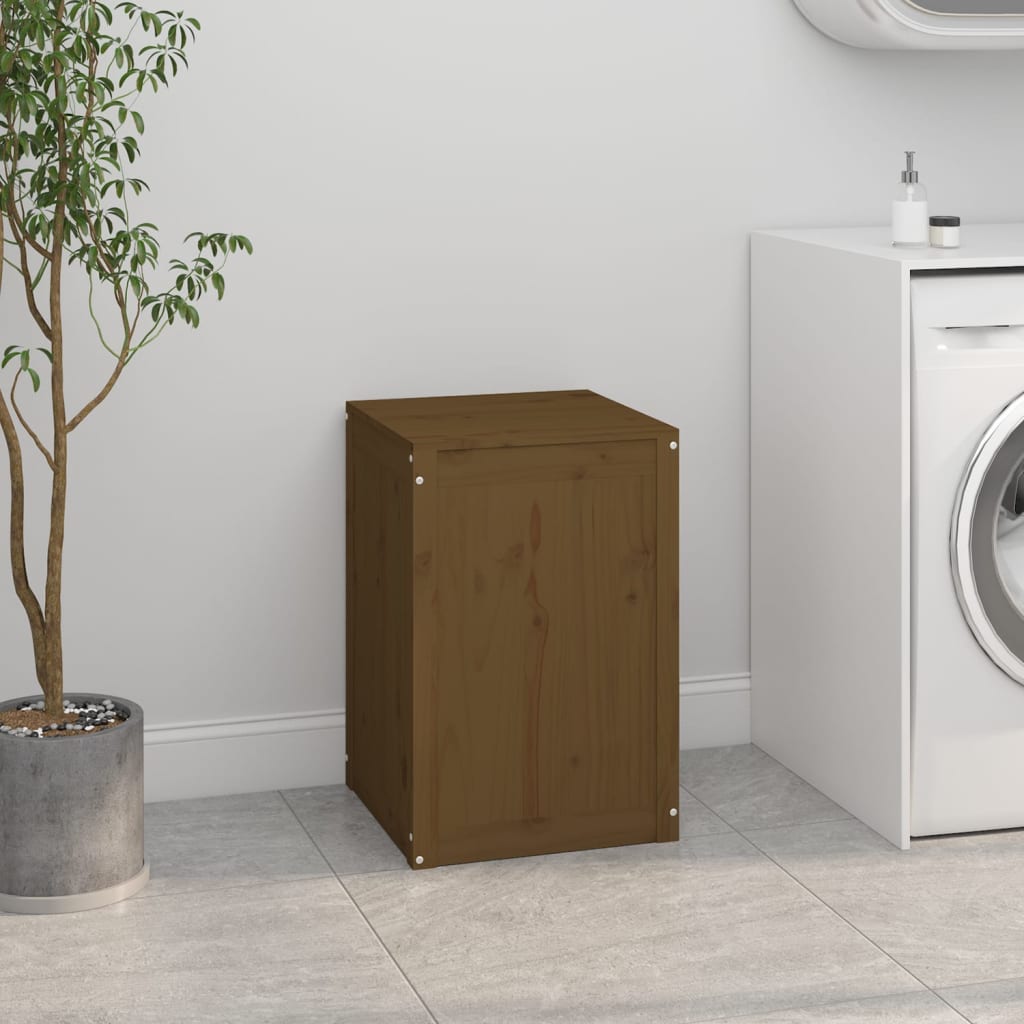 Vidaxl wasmand 44x44x66 cm massief groenhout honingbruin