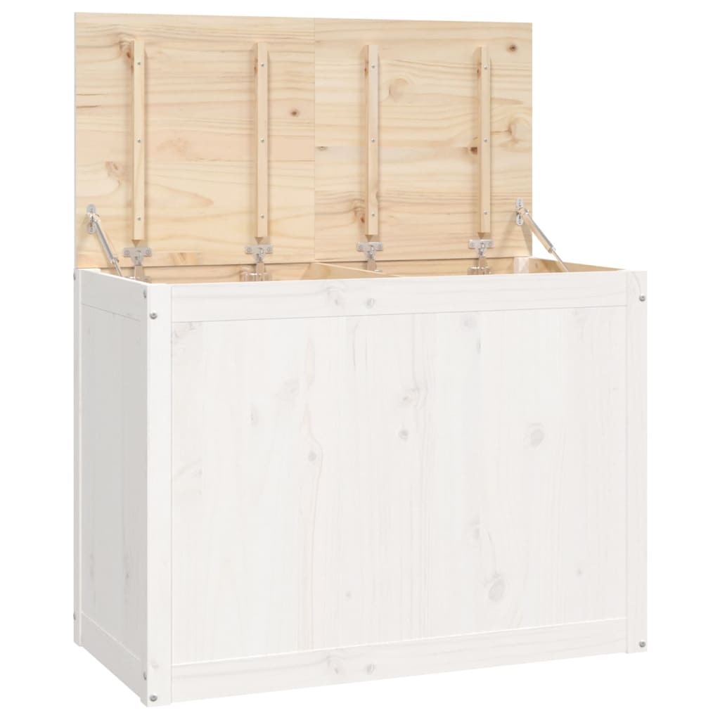 Vidaxl wasmand 88,5x44x66 cm massief groenhout wit