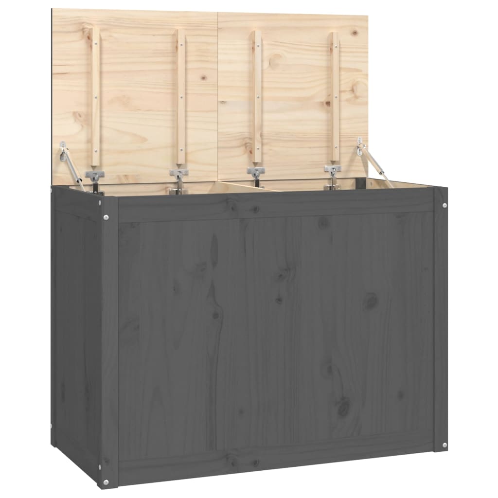 Vidaxl wasmand 88,5x44x66 cm massief groenenhout grijs