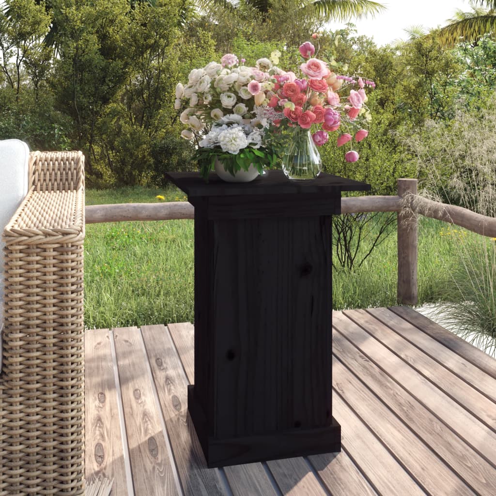 VidaXL Bloemenstandaard 40x40x60 cm massief groenenhout zwart