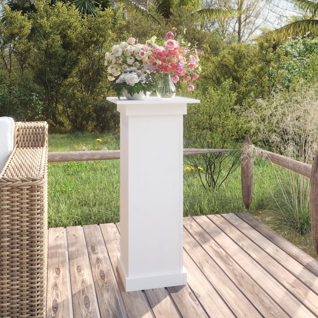 Vidaxl bloemenstandaard 40x40x90 cm massief groenenhout wit