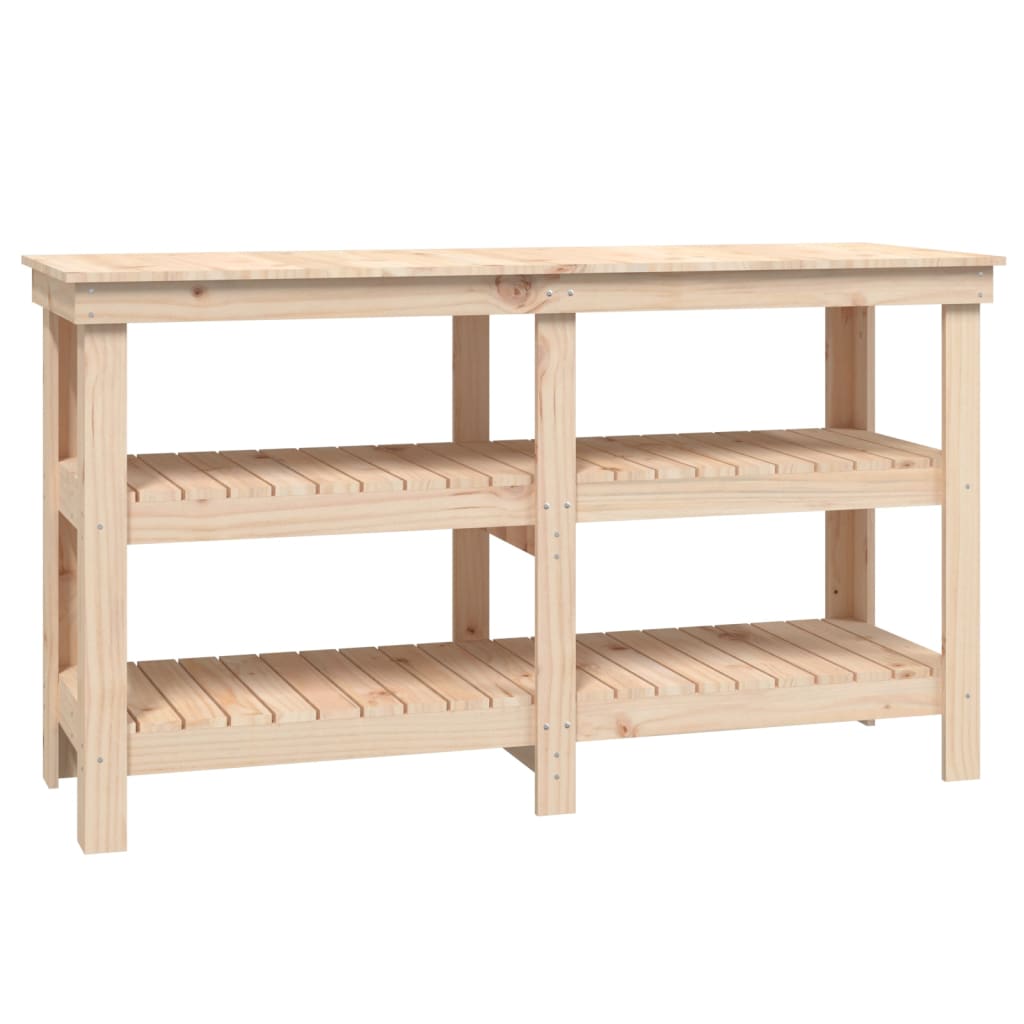 Vidaxl werkbank 142,5x50x80 cm massief groenhout