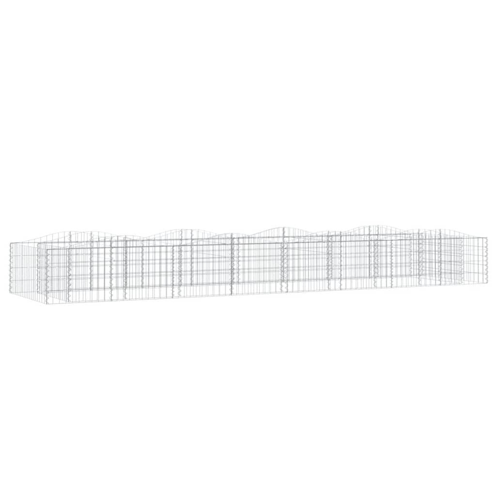 Vidaxl schanskorf gewelfd bedacht 400x100x50 cm gegalvaniseerd ijzer