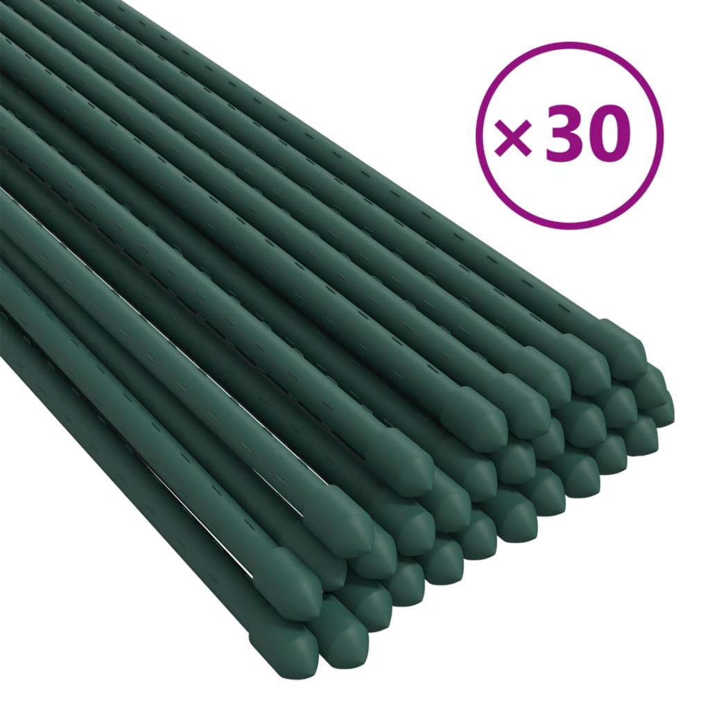 Vidaxl plantenstaken 30 st 180 cm staal groen