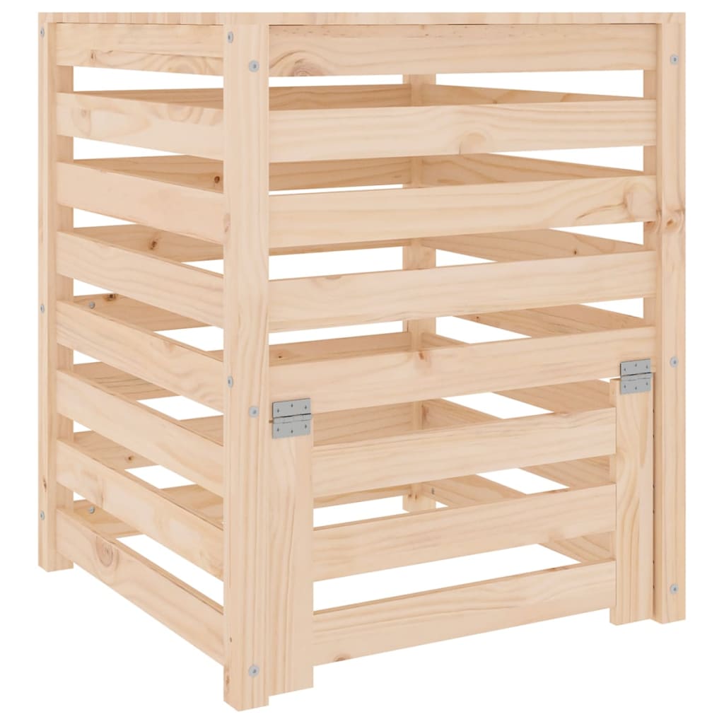 Vidaxl compostbak 63,5x63,5x77,5 cm massief groenhout