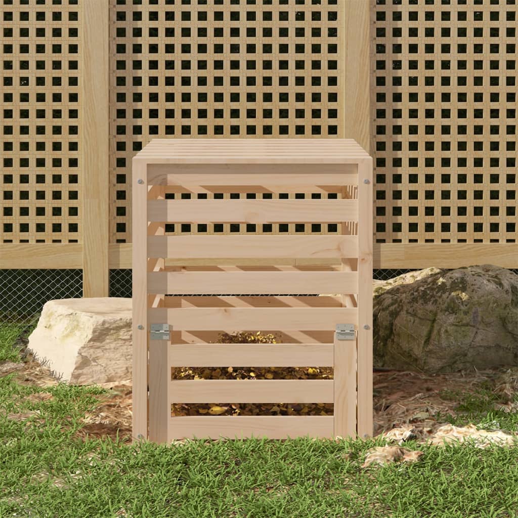 Vidaxl compostbak 63,5x63,5x77,5 cm massief groenhout