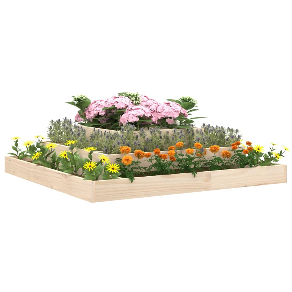 VidaXL Plantenbak 110x110x27 cm massief groenhout