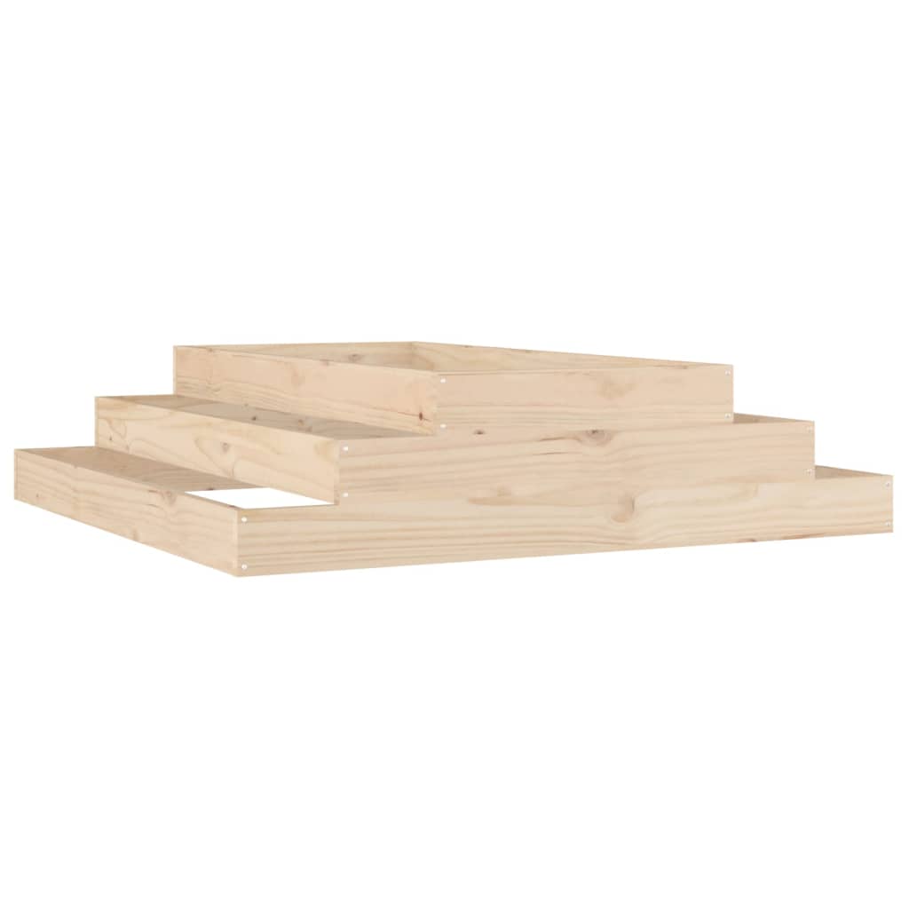 Vidaxl plantenbak 110x110x27 cm massief groenhout