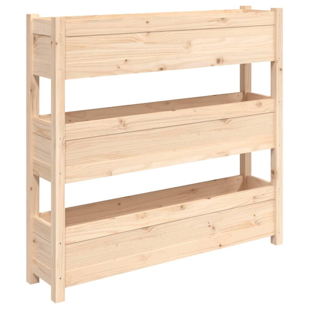 Vidaxl plantenbak 112x25x104,5 cm massief groenhout
