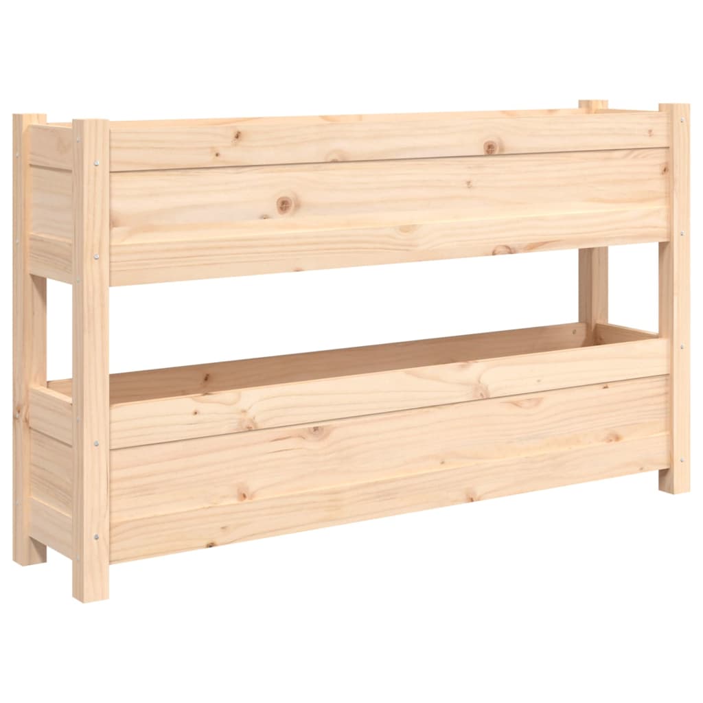 Vidaxl plantenbak 112x25x66 cm massief groenhout