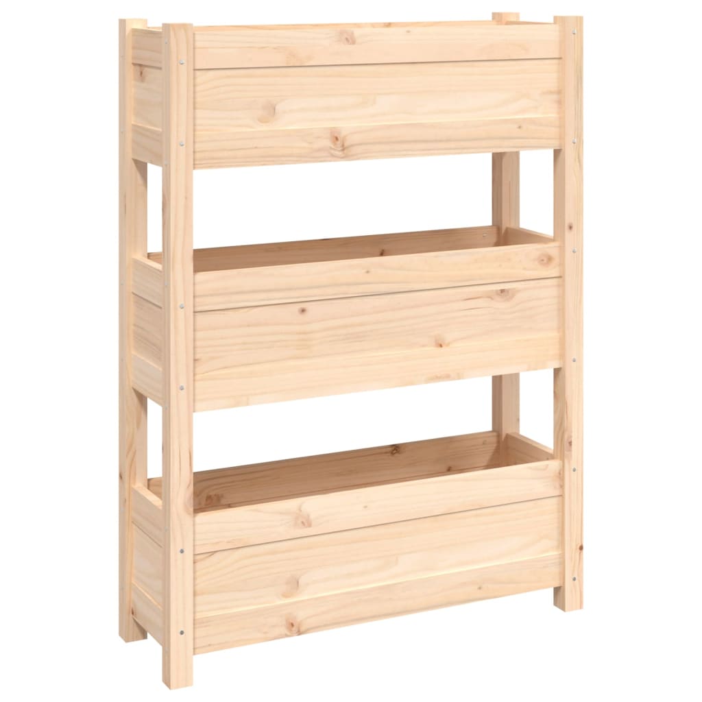 Vidaxl plantenbak 77x25x104,5 cm massief groenhout