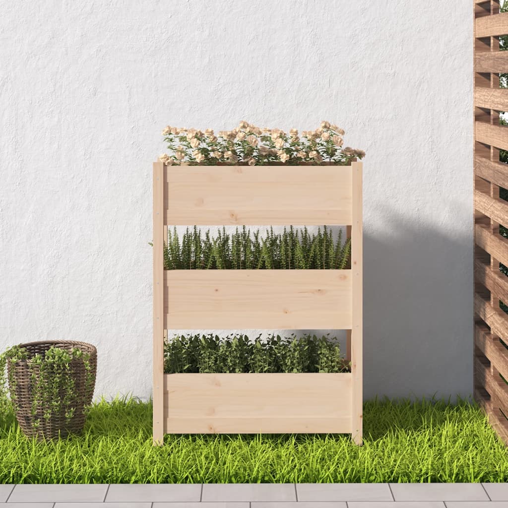 Vidaxl plantenbak 77x25x104,5 cm massief groenhout