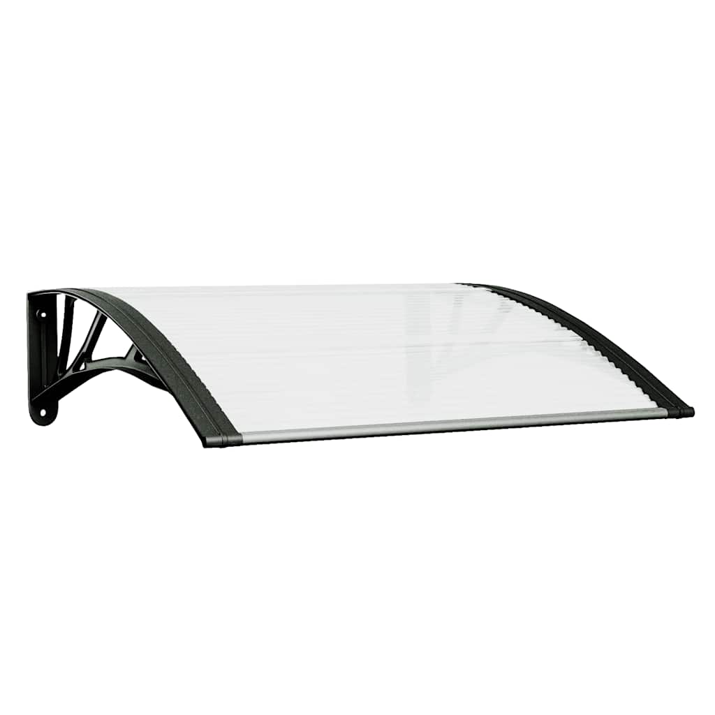 Vidaxl deurluifel 80x75 cm polycarbonaat zwart en transparant
