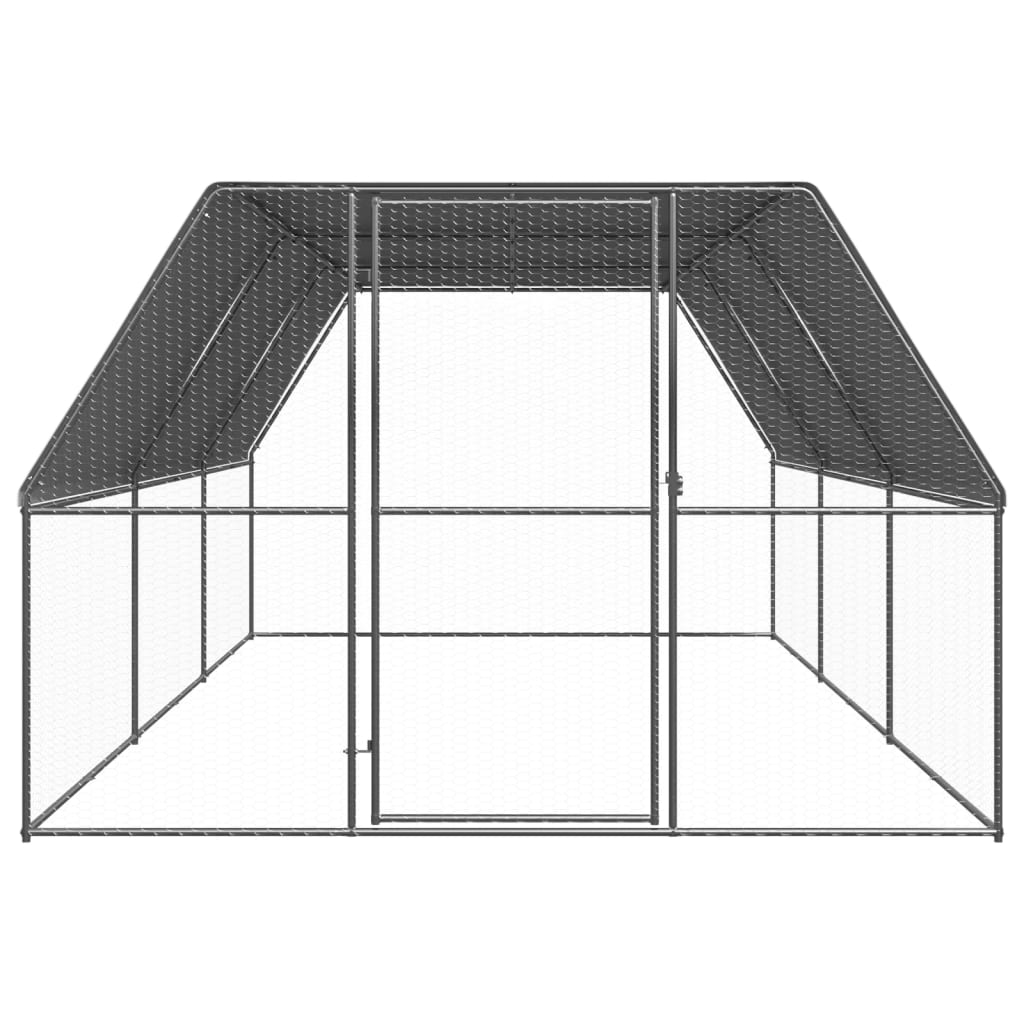 VidaXL Buitenhok voor kippen 3x6x2m gegalvaniseerd staal
