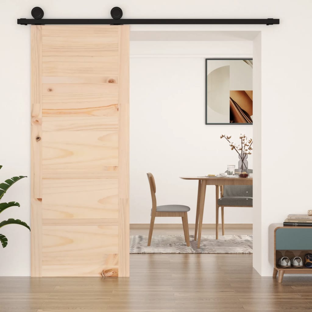 VidaXL Schuifdeur 80x1,8x204,5 cm massief groenhout