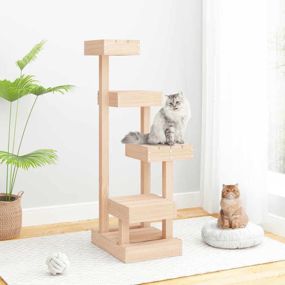 Vidaxl kattenmeubel 45,5x49x103 cm massief groenhout