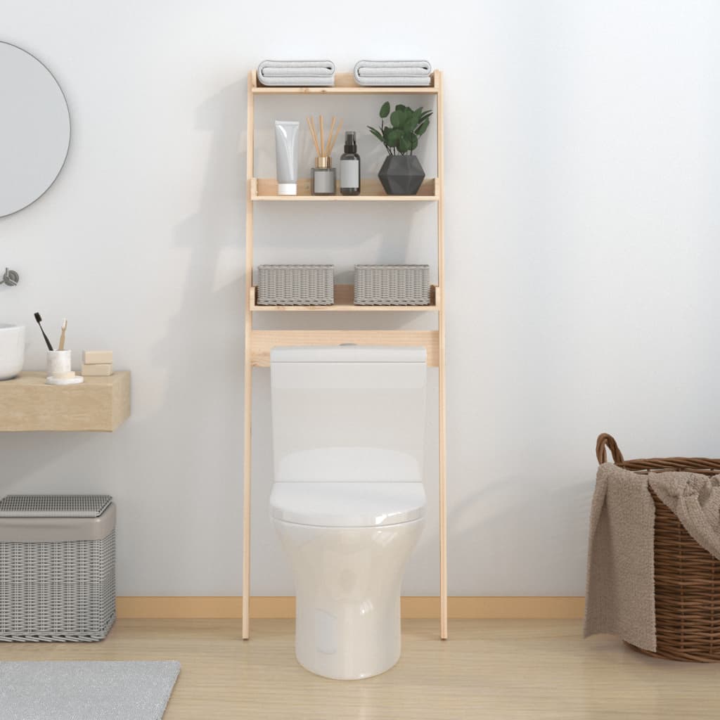 Vidaxl toiletrek 63,5x32x179 cm massief groenhout