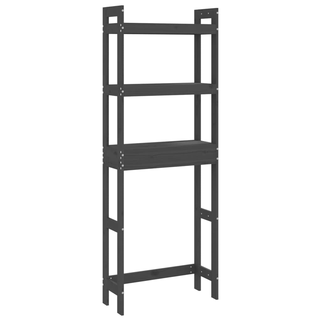 Vidaxl toiletrek 63x26x171 cm massief groenenhout grijs
