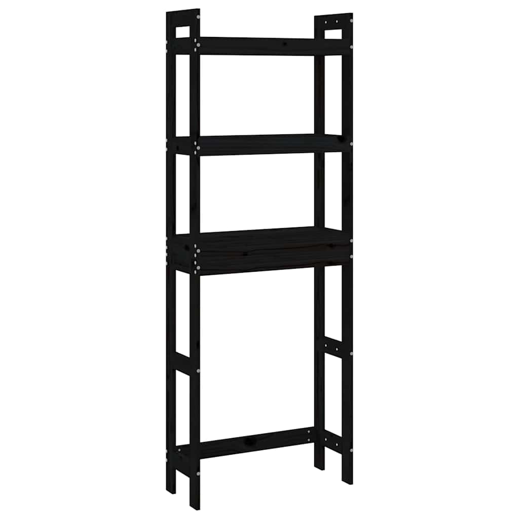 Vidaxl toiletrek 63x26x171 cm massief groenenhout zwart