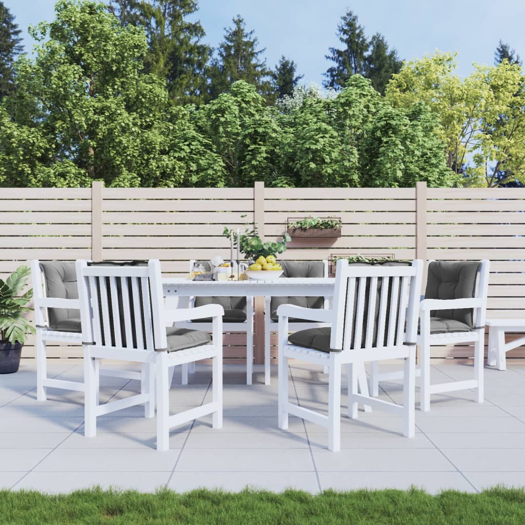 Vidaxl tuinstoelkussens 6 st lage rug 100x50x7 cm stof grijs
