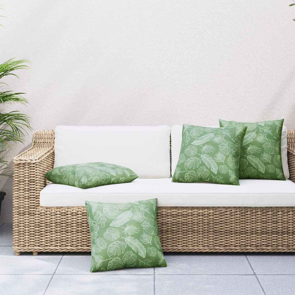Vidaxl spreidkussens blad 4 pcs bladpatroon 40 x 40 cm polyester stof