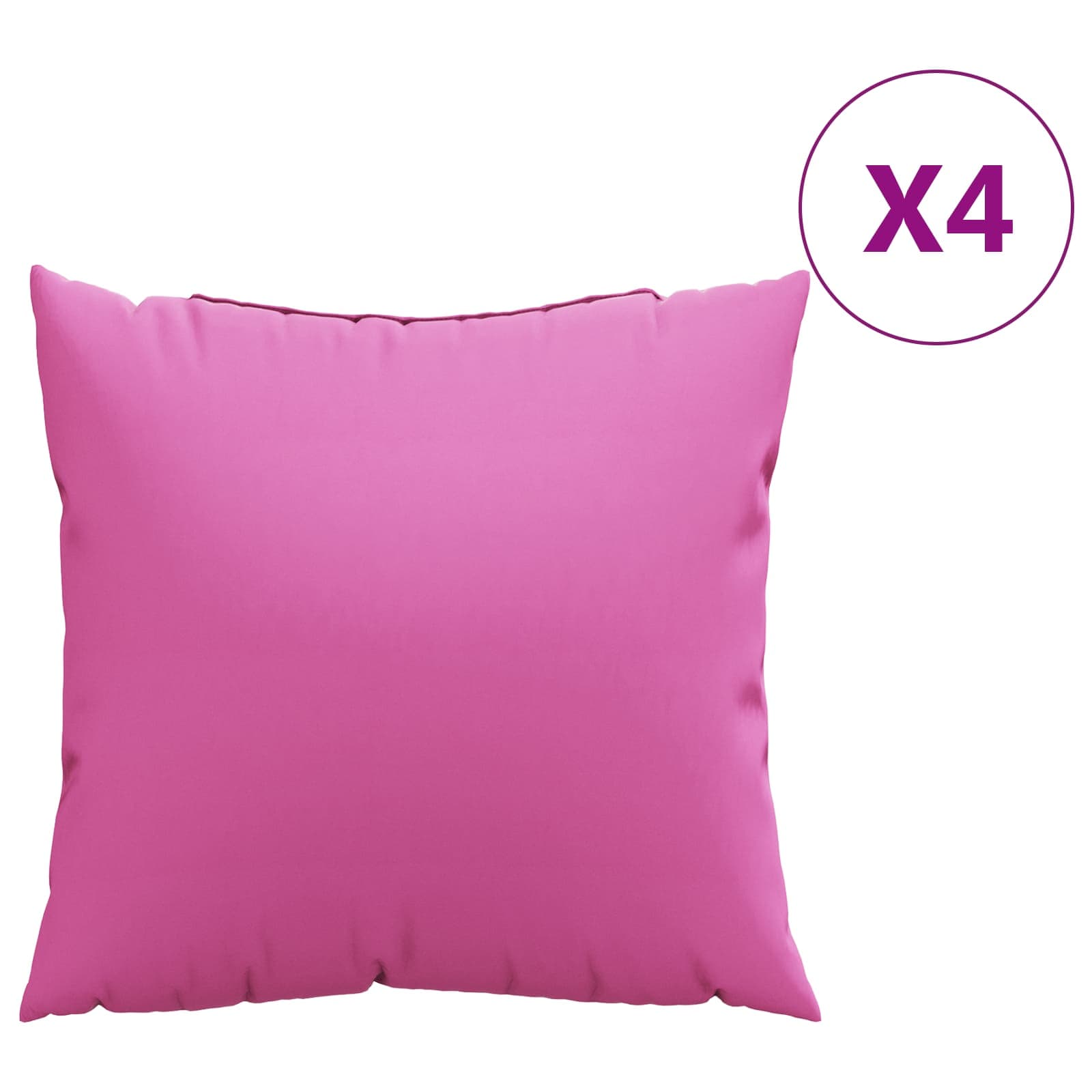 Vidaxl spreidkussens effen 4 pcs roze 40 x 40 cm polyester stof