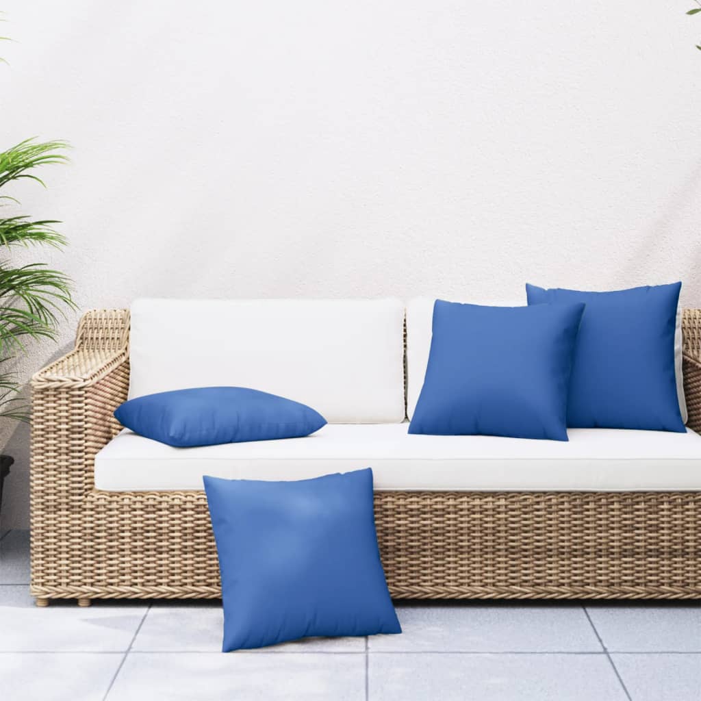 Vidaxl bankkussens 4 st 60x60 cm stof koningsblauw