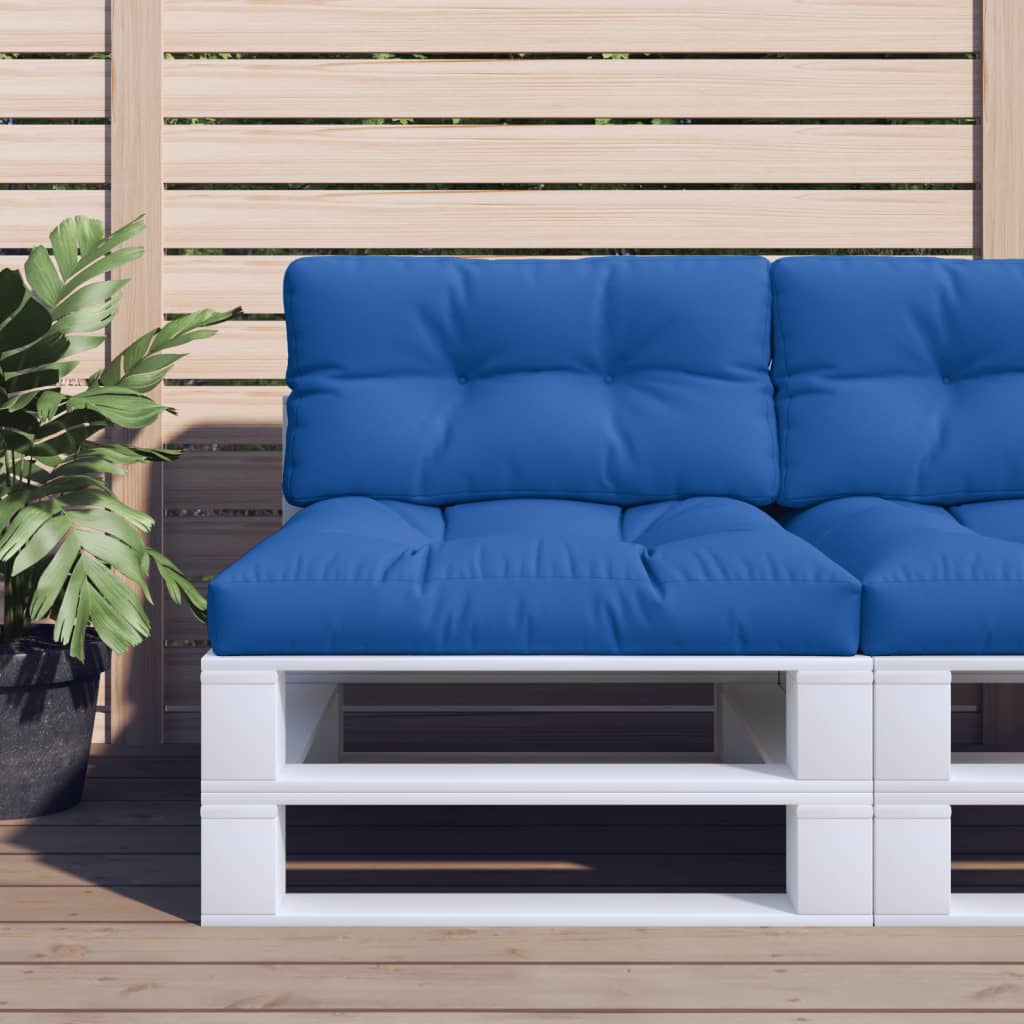 Vidaxl palletkussen 80x40x12 cm stof koningsblauw