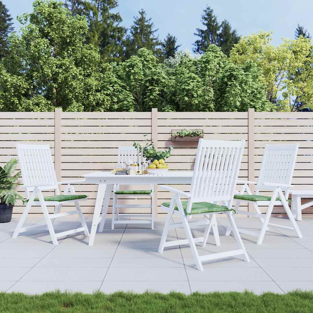 Vidaxl stoelkussens 4 st bladpatroon 40x40x4 cm stof