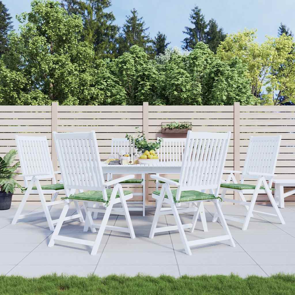 Vidaxl stoelkussens 6 st bladpatroon 40x40x4 cm stof