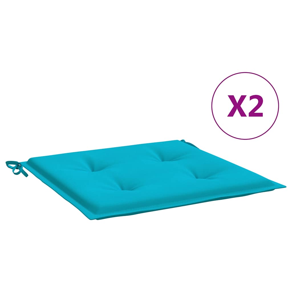 Vidaxl tuinstoelkussens 2 st 40x40x4 cm stof turquoise
