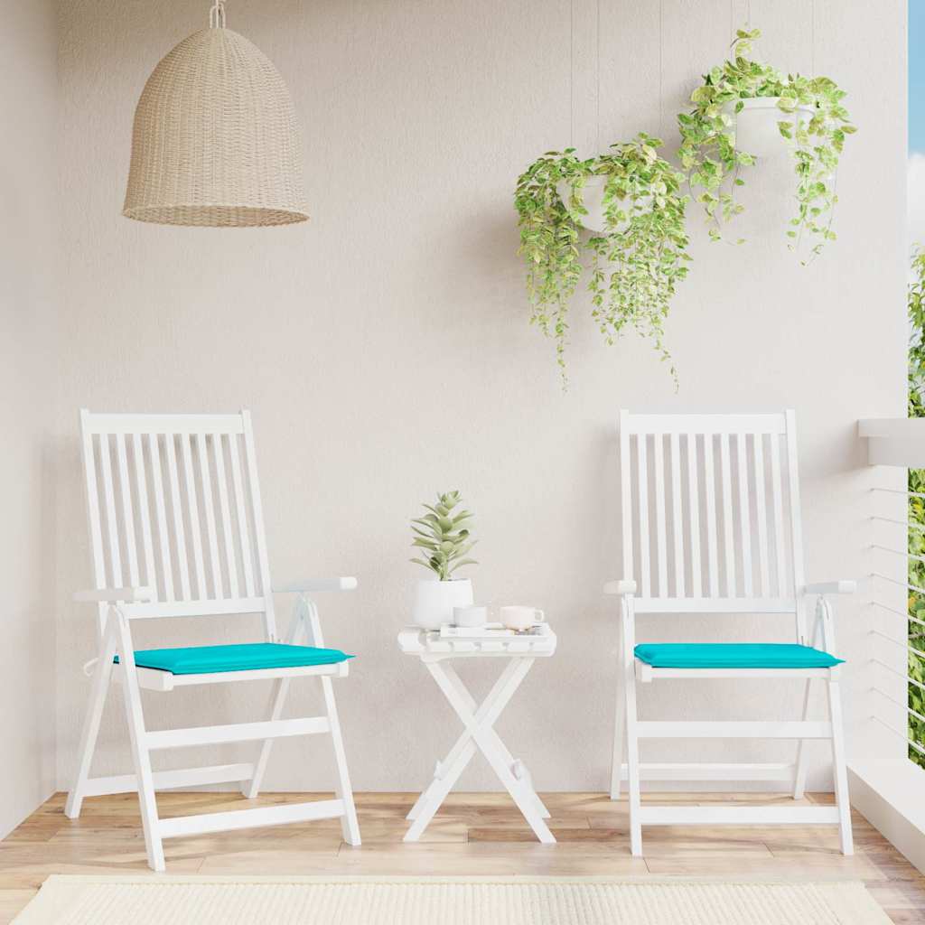 Vidaxl tuinstoelkussens 2 st 40x40x4 cm stof turquoise