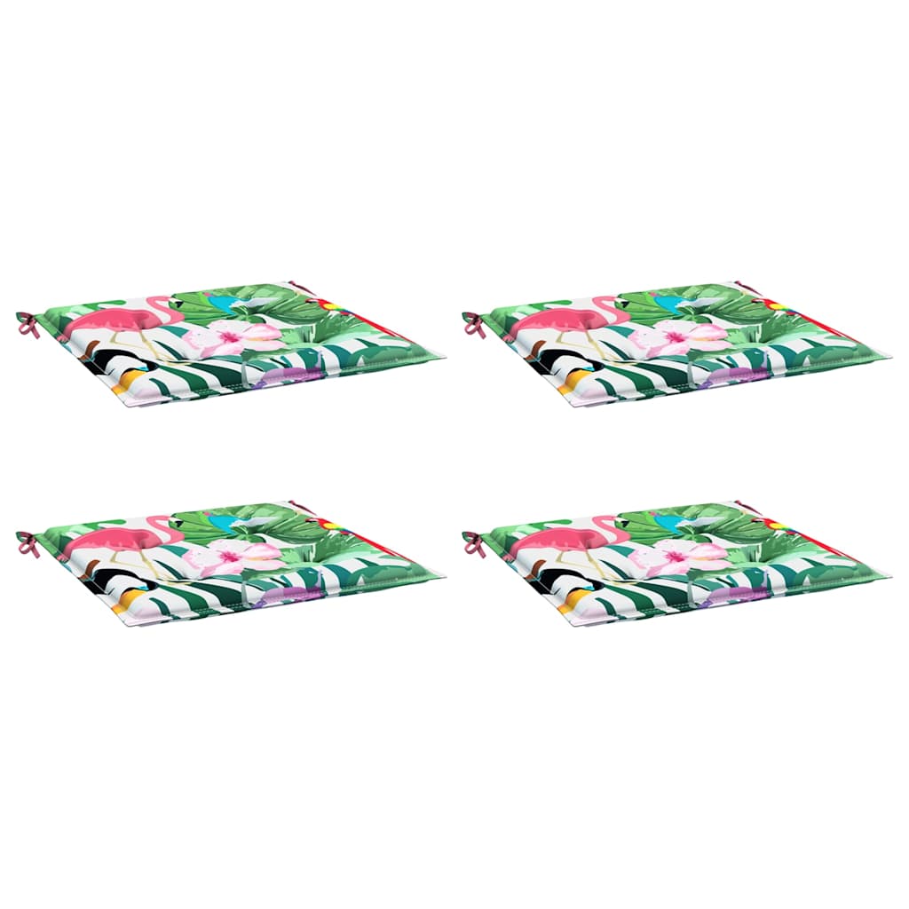 Vidaxl tuinstoelkussens 4 st 50x50x4 cm stof meerkleurig