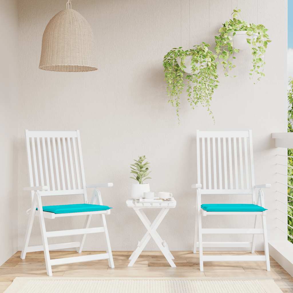 Vidaxl tuinstoelkussens 2 st 50x50x4 cm stof turquoise