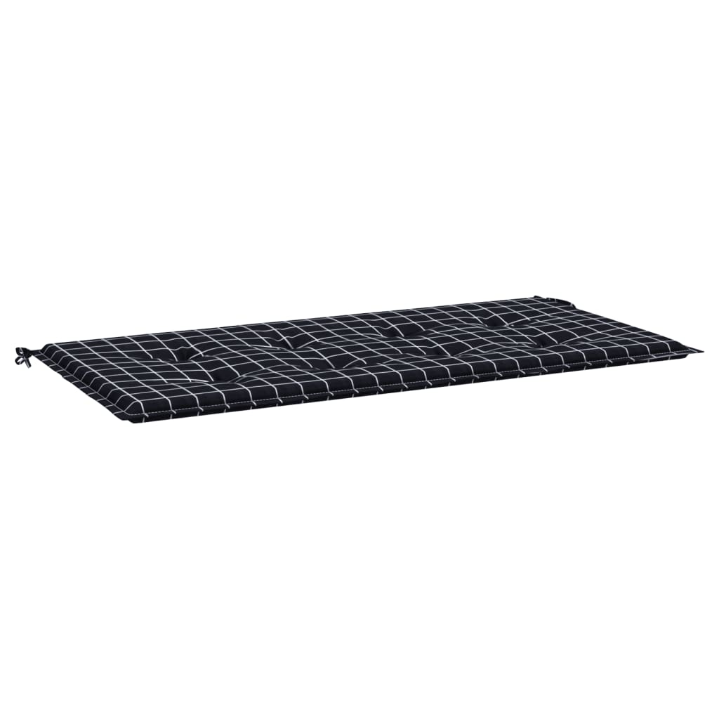 Vidaxl tuinbankkussen ruitpatroon 100x50x4 cm oxford stof zwart