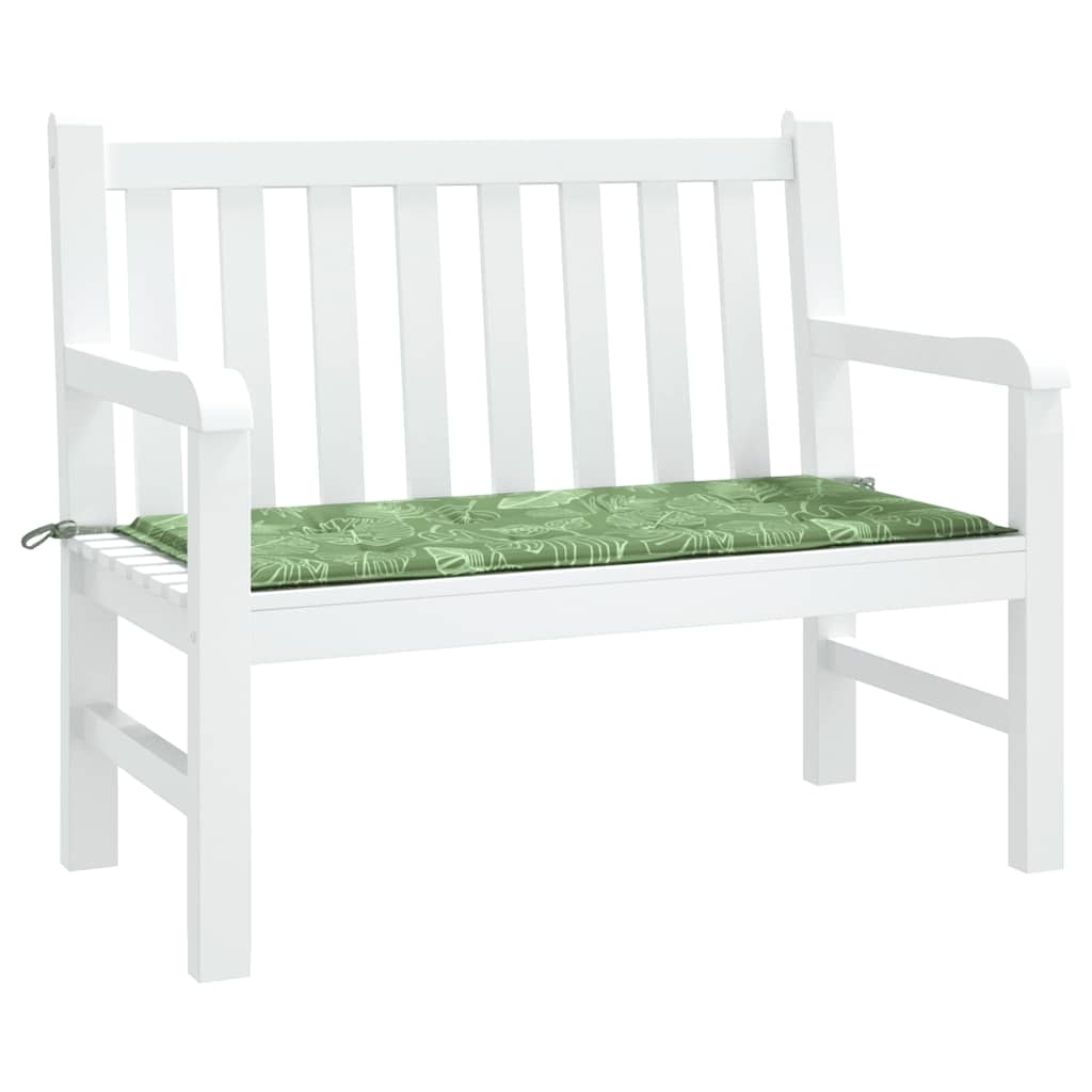 Vidaxl tuinbankkussen 100x50x4 cm oxford stof bladpatroon