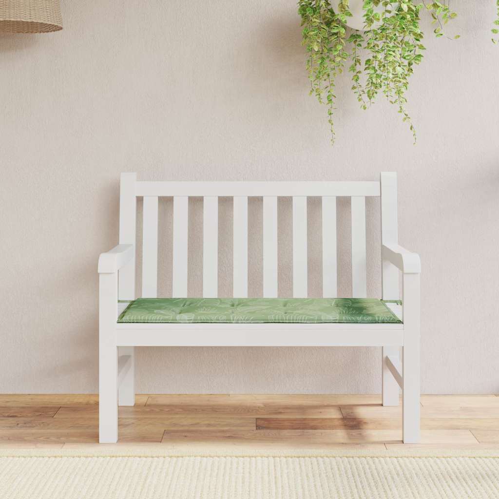 Vidaxl tuinbankkussen 100x50x4 cm oxford stof bladpatroon