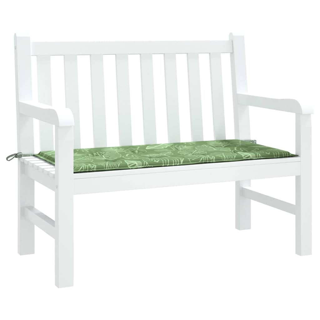 Vidaxl tuinbankkussen 120x50x4 cm oxford stof bladpatroon