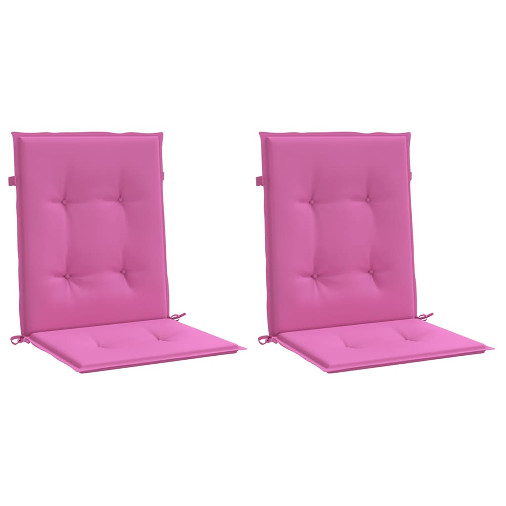 Vidaxl stoelkussens 2 st lage vloerkleed stof roze