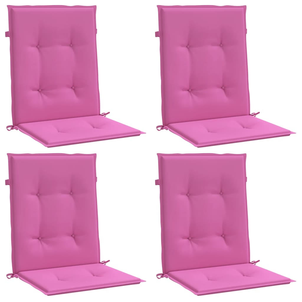 Vidaxl stoelkussens 4 st lage vloerkleed stof roze