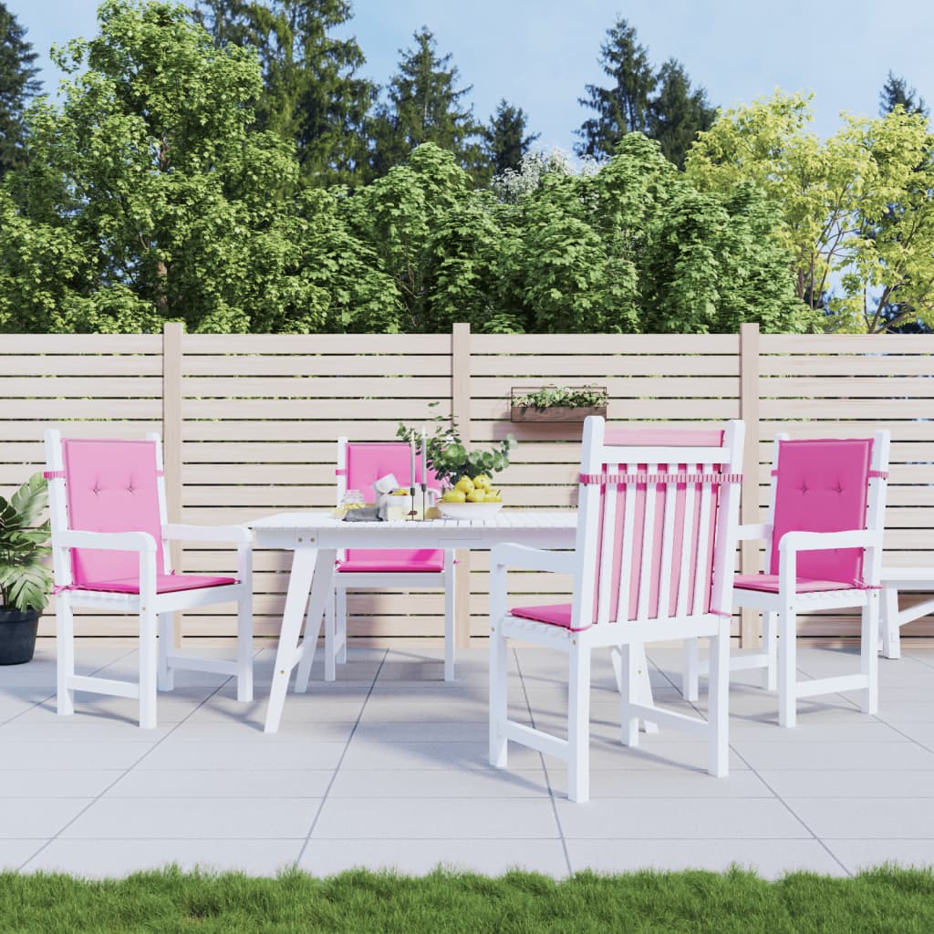 Vidaxl stoelkussens 4 st lage vloerkleed stof roze