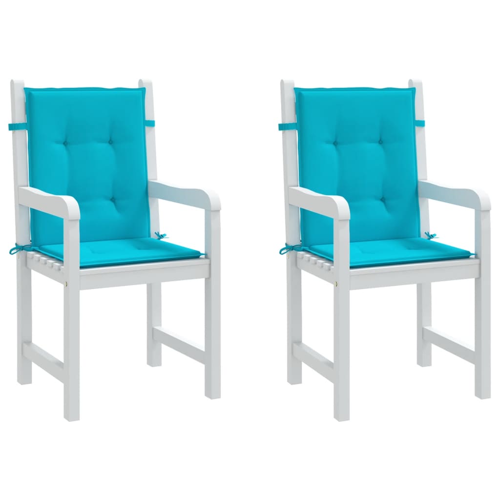 Vidaxl stoelkussens 2 st lage vloerkleed stof turquoise