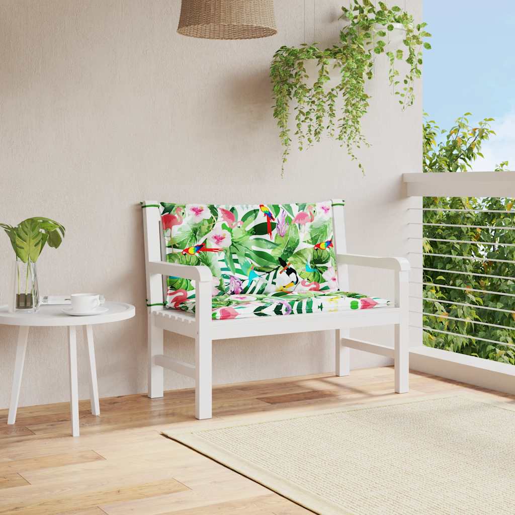 Vidaxl tuinbankkussens 2 st 100x50x7 cm stof meerkleurig