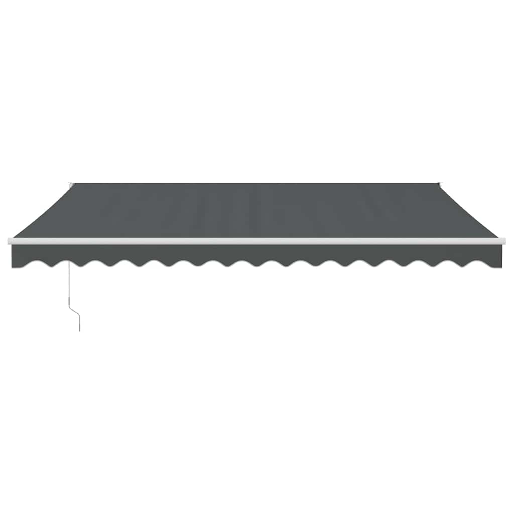 Vidaxl luifel uittrekbaar 4,5x3 m stof en aluminium antracietkleurig