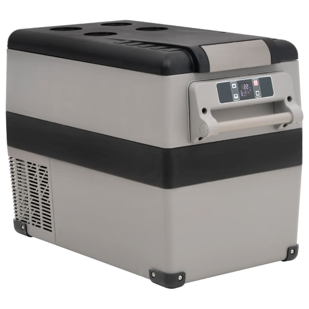 Vidaxl koelbox met handvat 35 l pp pe zwart en wit
