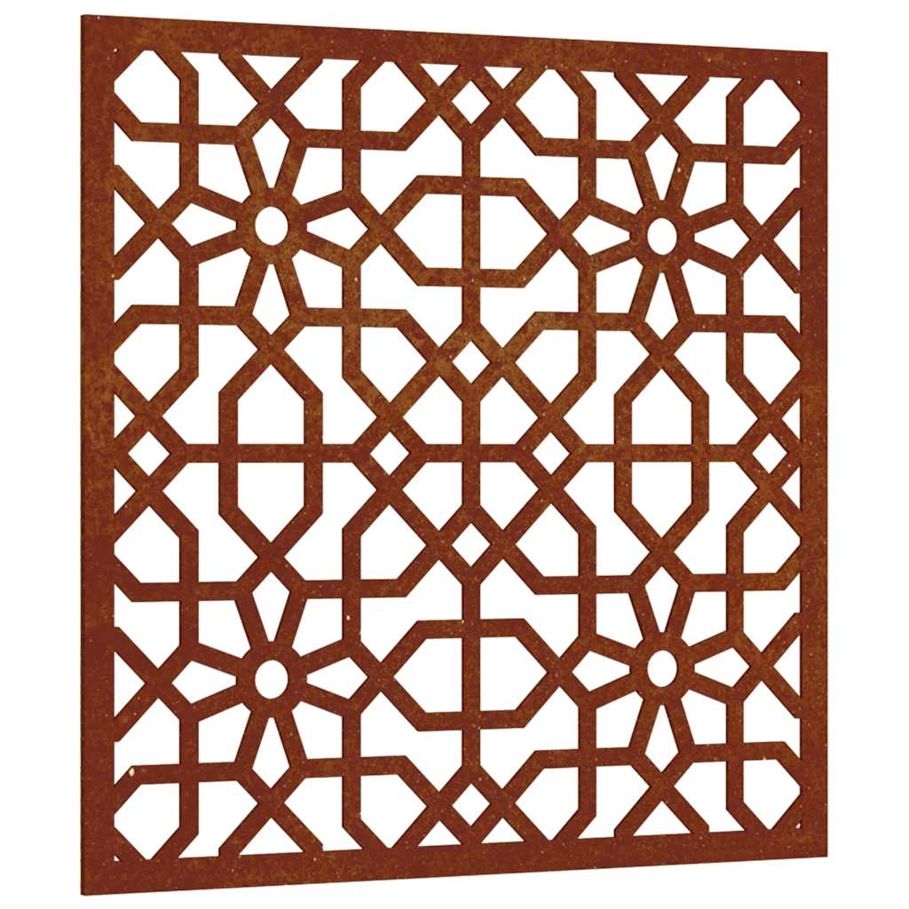 Vidaxl wanddecoratie tuin heide ontwerp 55x55 cm cortenstaal