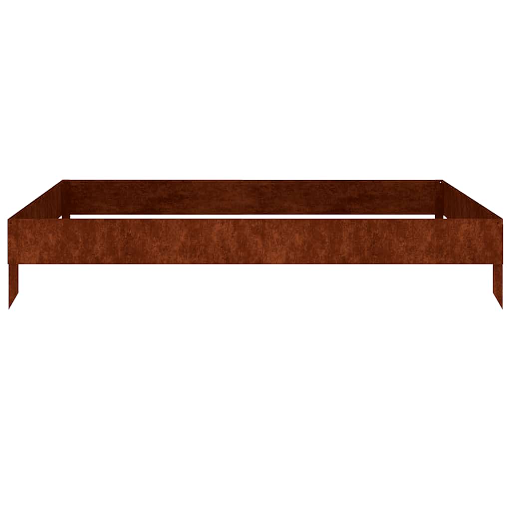 Vidaxl plantenbak 100x100x18,5 cm cortenstaal